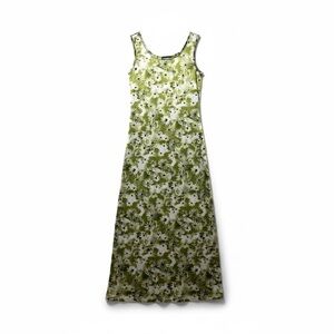 Vintage Y2K Agrea Blues Bodycon Maxi Dress Women’s Small Green Slits